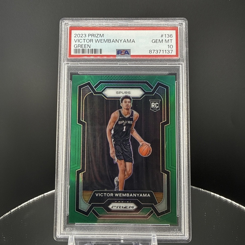 Victor Wembanyama Green Prizm RC PSA 10 Gem MT Spurs